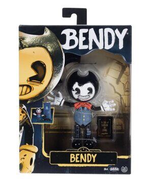Bendy and the Ink Machine 5-in Action Figure with Book, 13 Articulations